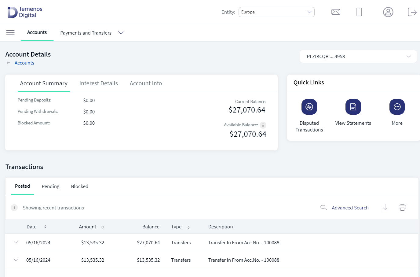Account Transactions